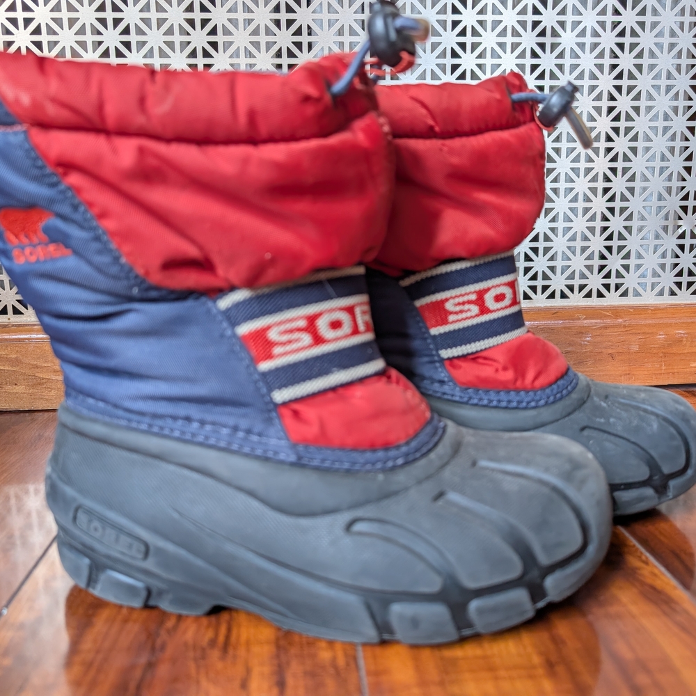 Sorel Red and Blue Winter Boots